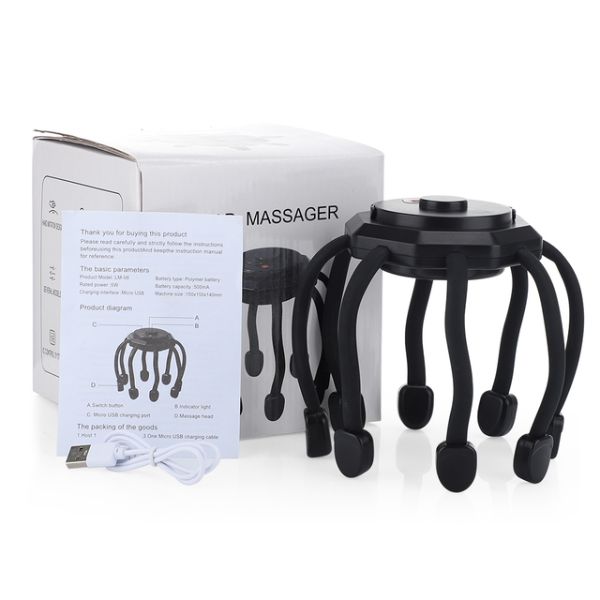 Massageador de Cabeça Elétrico RelaxClaw