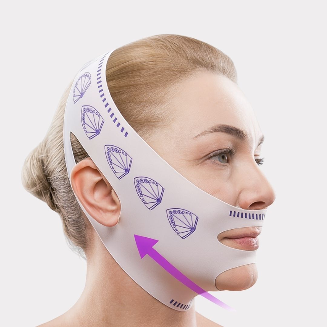 V- LiftUp - Máscara Coreana - Levanta o rosto, suaviza rugas e reduz papada