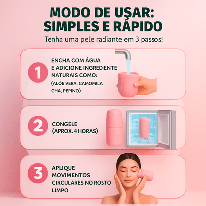 Massageador Facial de Gelo - Alívio, Beleza e Frescor Diário