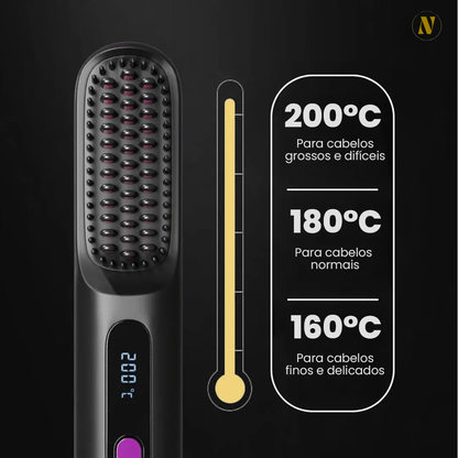 Escova Alisadora Portátil - BeautyMax Pro®