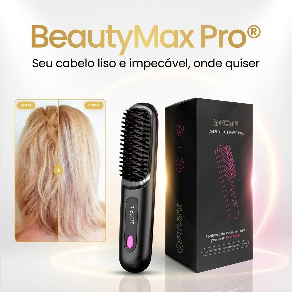 Escova Alisadora Portátil - BeautyMax Pro®