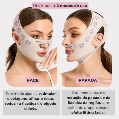 V- LiftUp - Máscara Coreana - Levanta o rosto, suaviza rugas e reduz papada